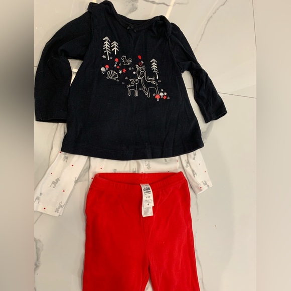 Baby girl 3 piece set. Size 6-9m. Child of mine by carters. ❄️ - Picture 5 of 5